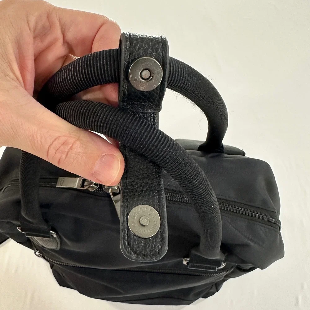 Open Story Commuter Backpack Black Nylon Laptop Bag Travel Work School Unisex